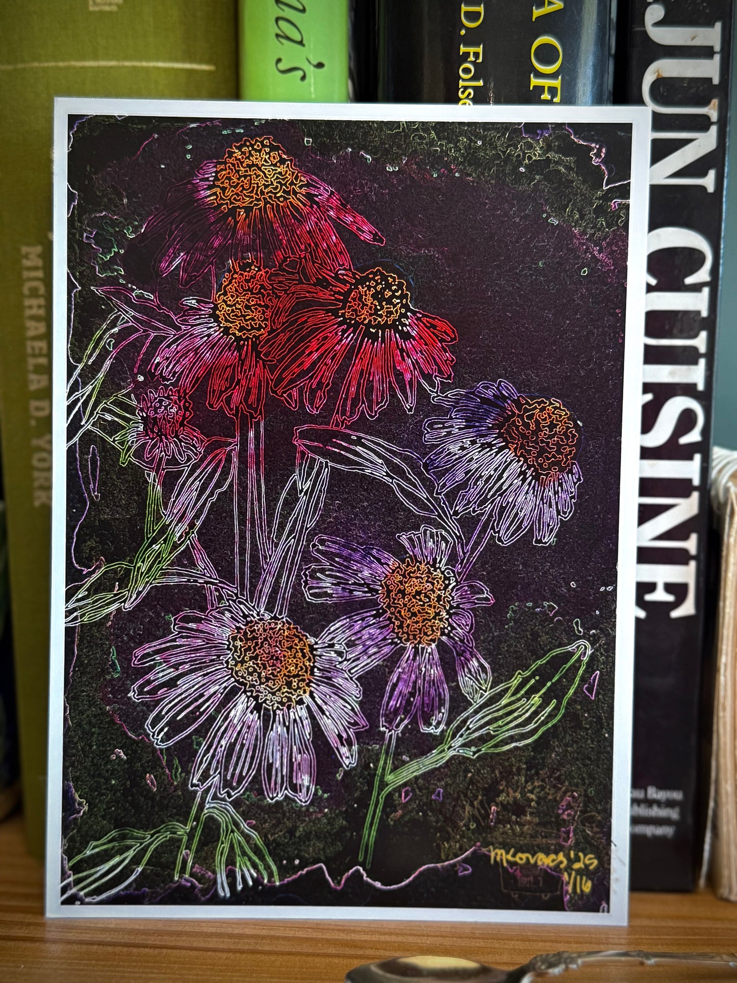 The Dark Side of Purple Bayou Blooms - Print
