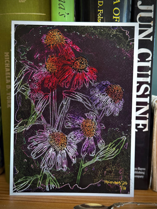 The Dark Side of Purple Bayou Blooms - Print