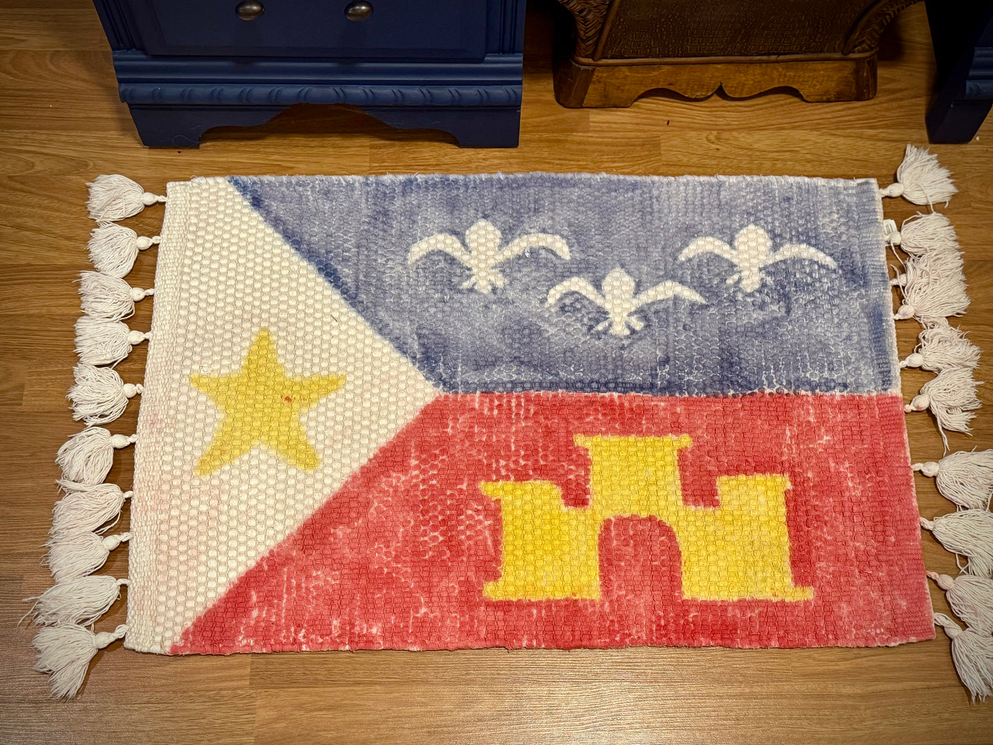 Acadiana Flag Cotton Rug