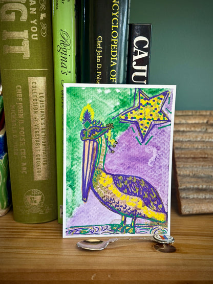 Mardi Gras Queen Pelican - Print