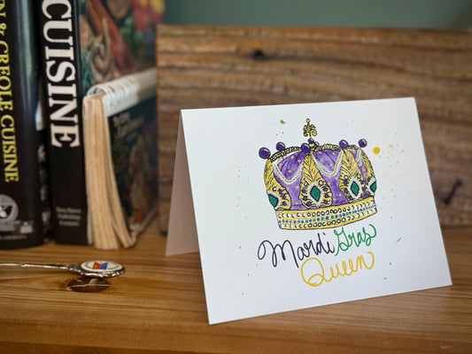 Mardi Gras Queen Card - Print