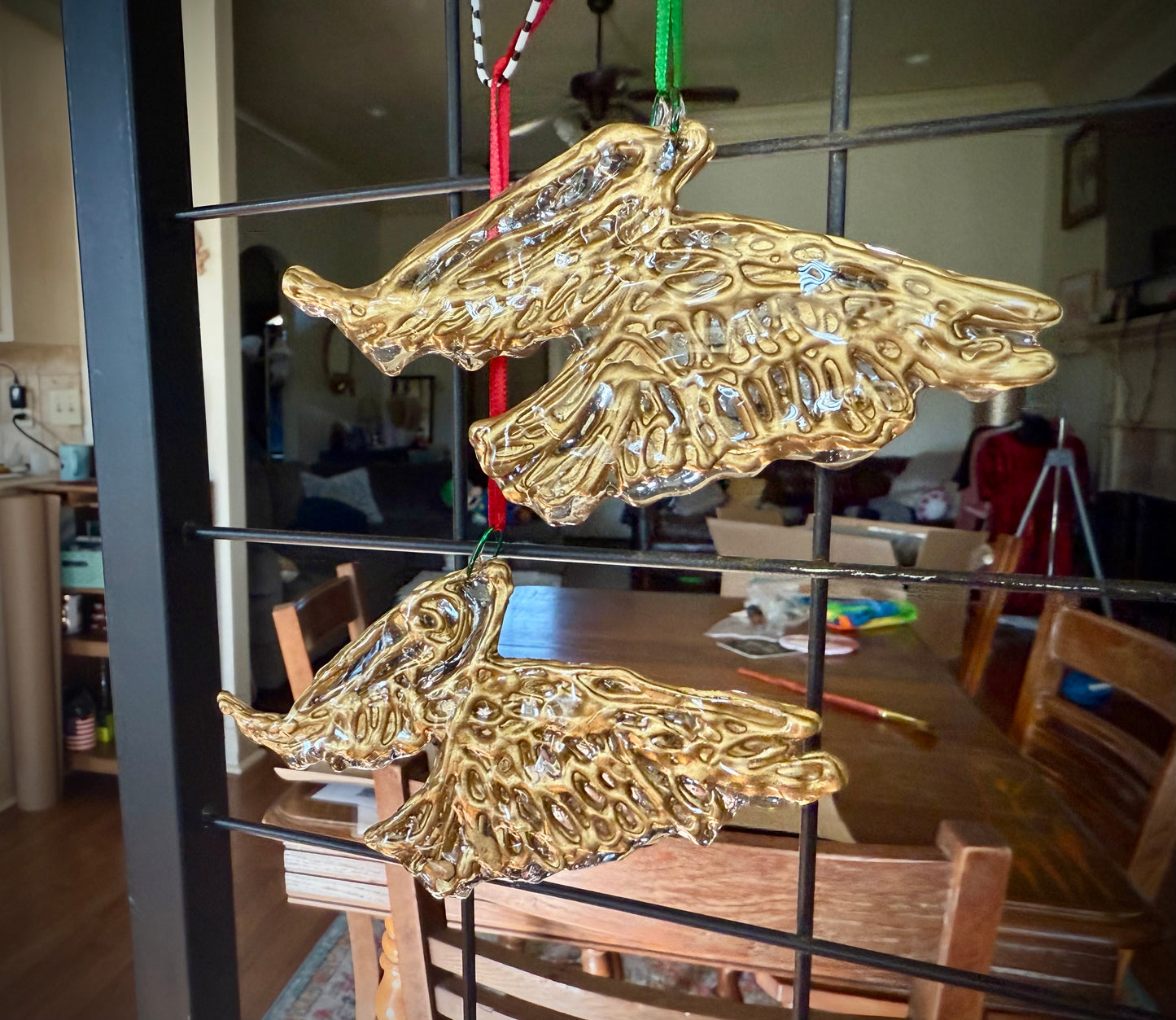 Golden Soaring Pelican Ornament (Large)