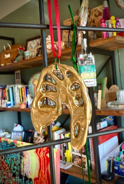 Golden Cocktail Shrimp Ornament