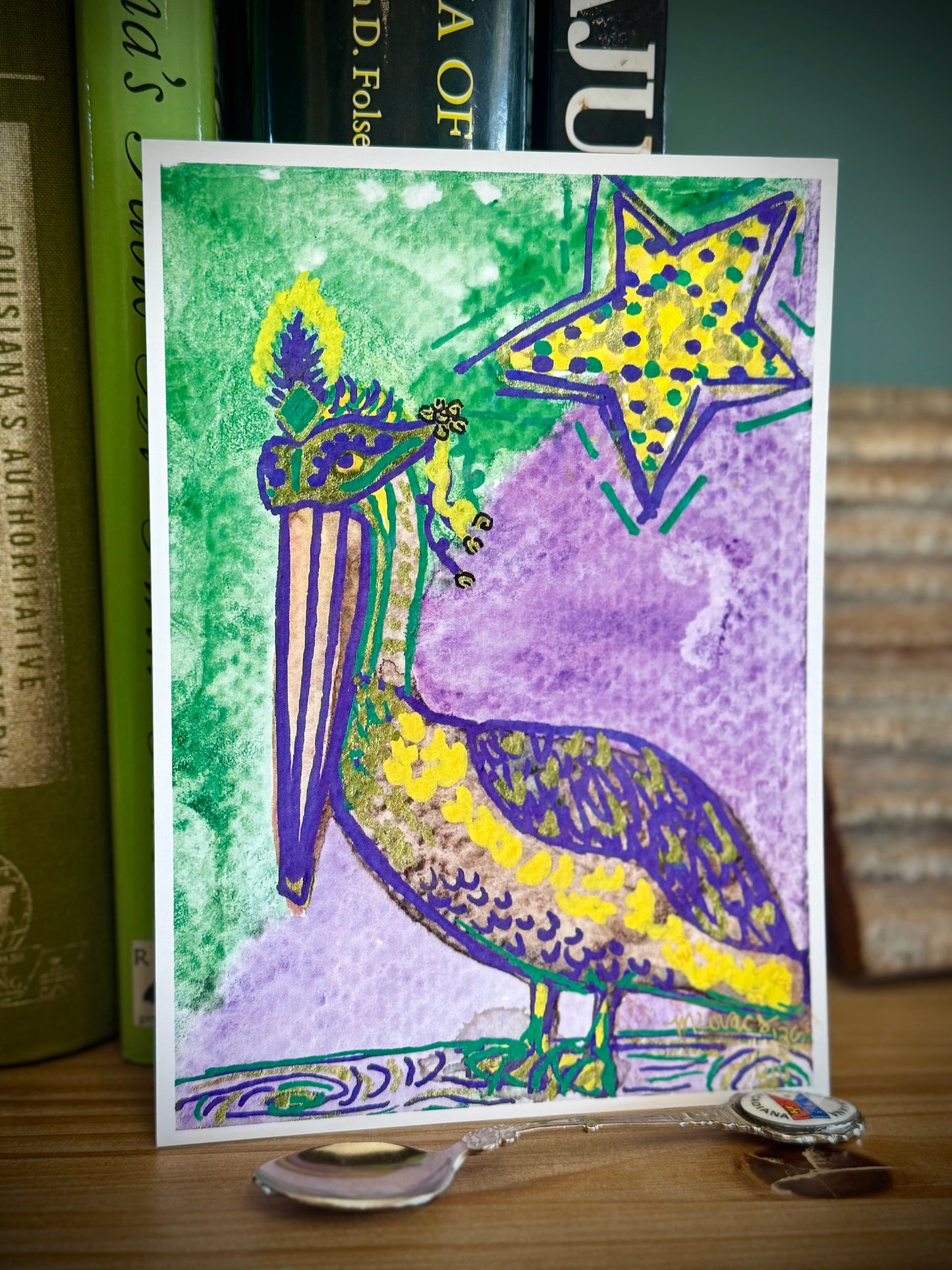 Mardi Gras Queen Pelican - Print