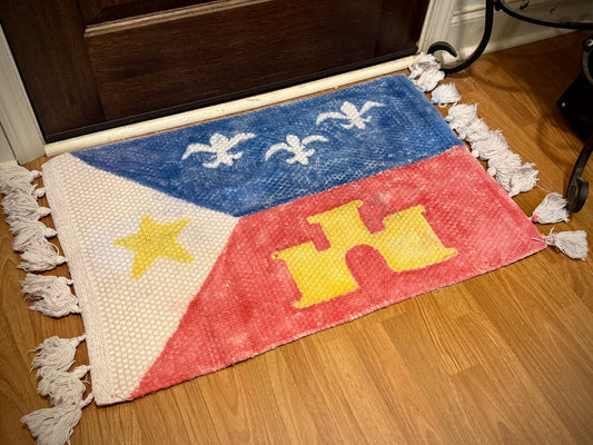 Acadiana Flag Cotton Rug