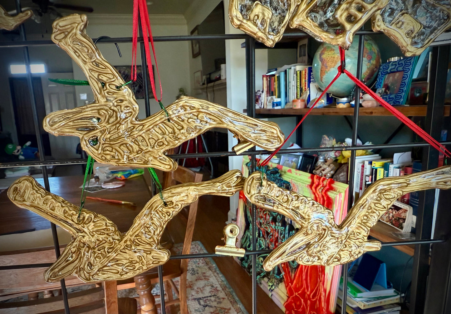 Golden Arms Wide Open Pelican Ornament