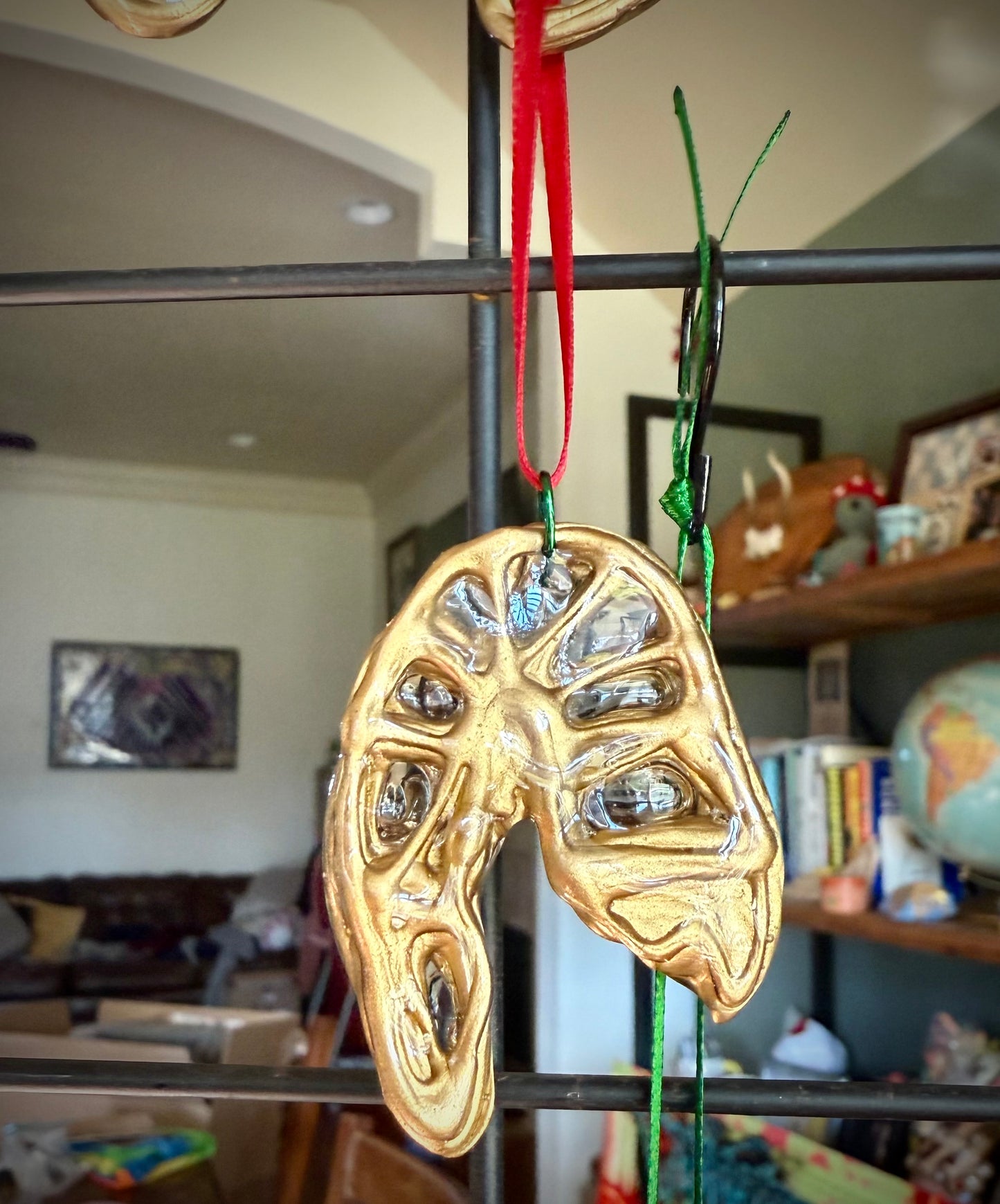 Golden Cocktail Shrimp Ornament