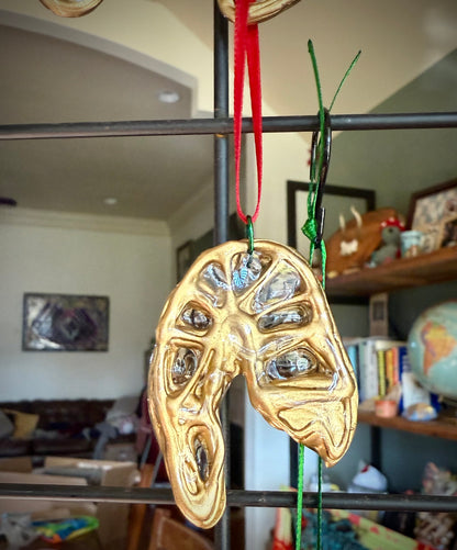 Golden Cocktail Shrimp Ornament