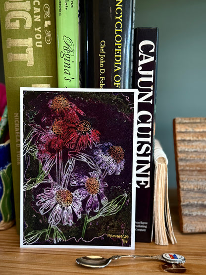 The Dark Side of Purple Bayou Blooms - Print