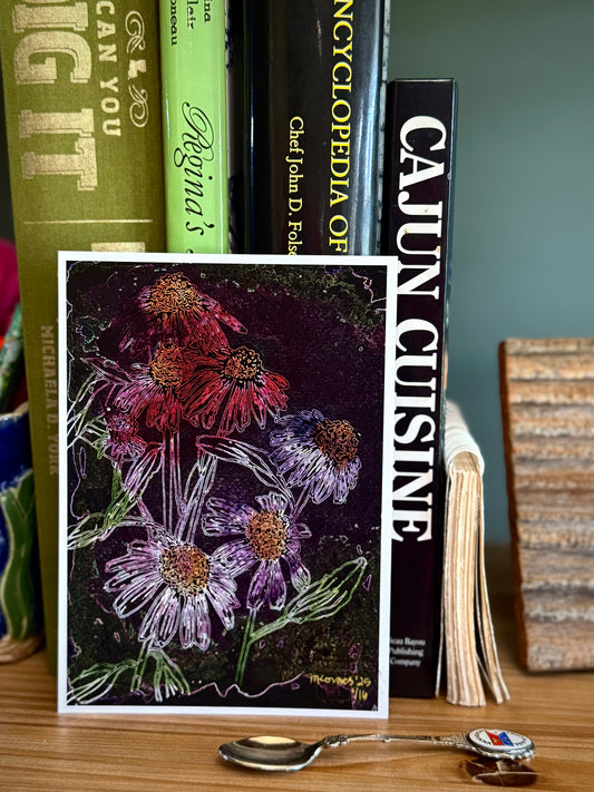 The Dark Side of Purple Bayou Blooms - Print