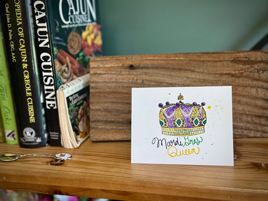 Mardi Gras Queen Card - Print