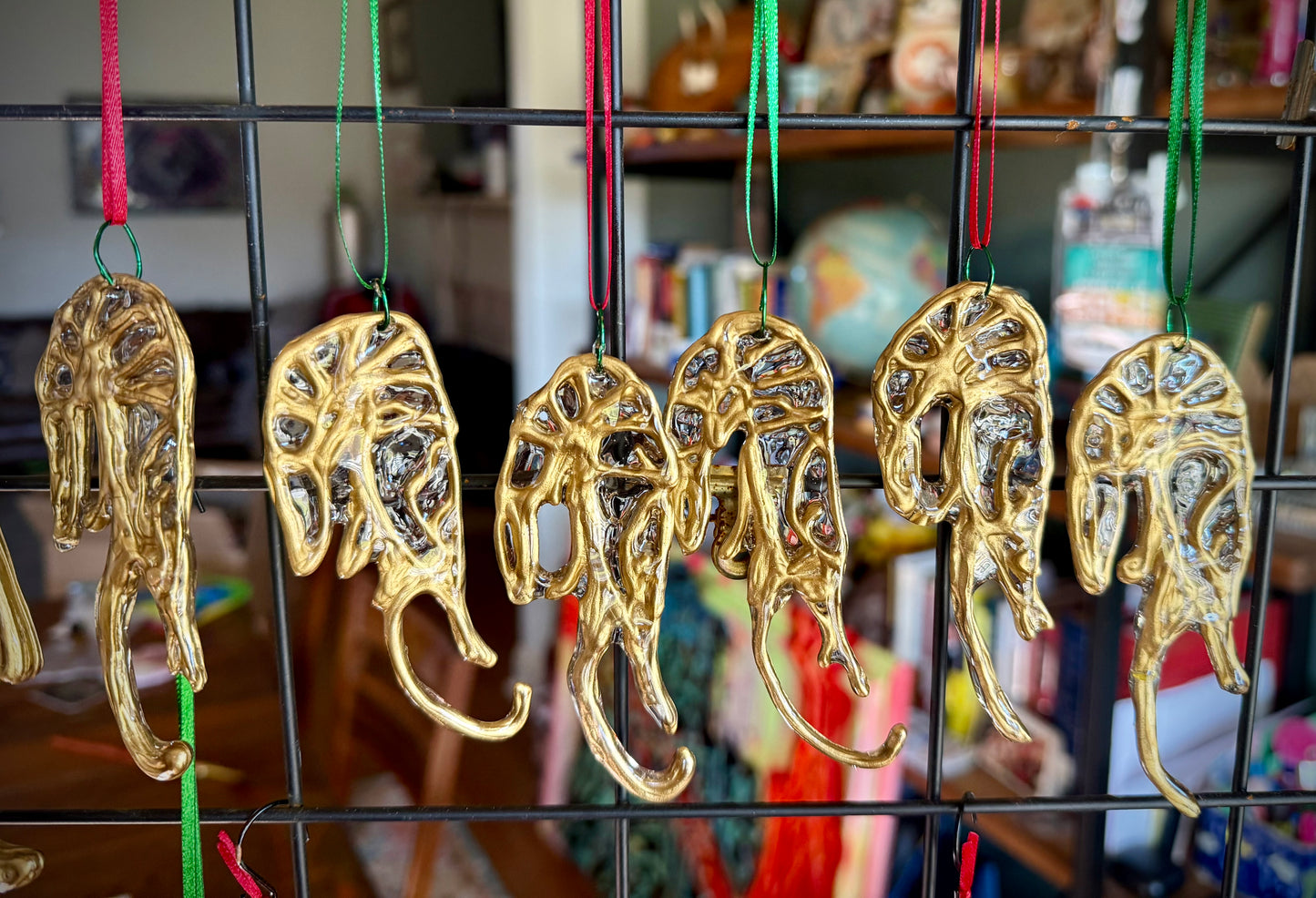 Golden Shrimp Ornament