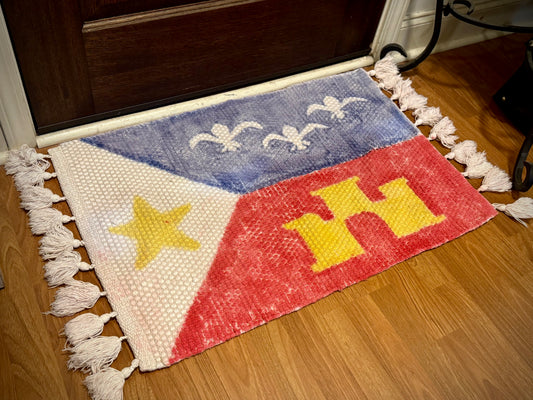 Acadiana Flag Cotton Rug