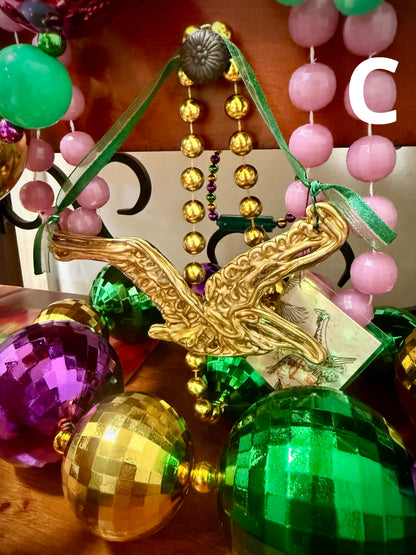 Golden Arms Wide Open Pelican Ornament