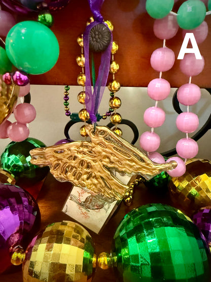 Golden Soaring Pelican Ornament (Large)