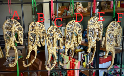 Golden Shrimp Ornament